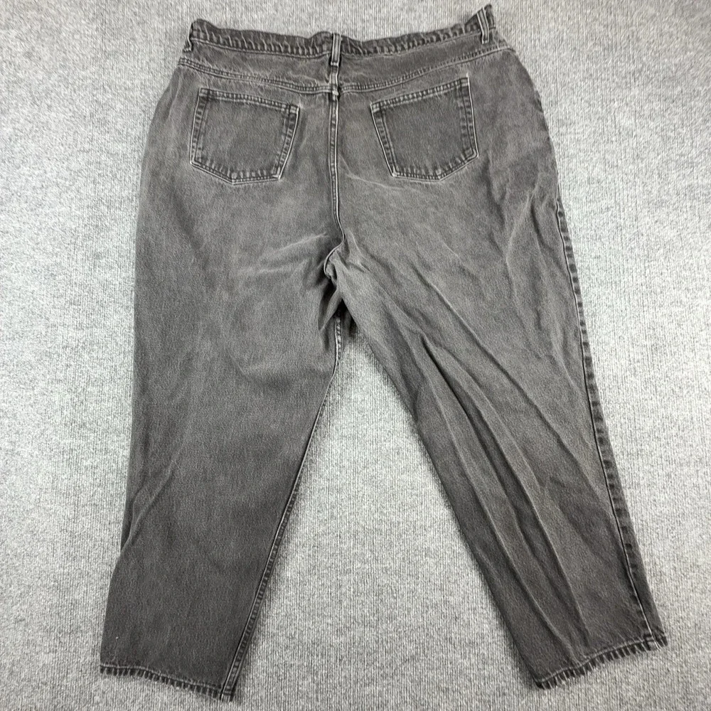 VTG Faded‎ Glory Jeans Womens 26W Charcoal Wash High Rise Relaxed Tapered Denim